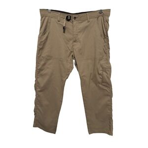 Prana Breathe Mens Tan Cargo Outdoor Hiking Pants‎ Size 38 x 30  Inseam
